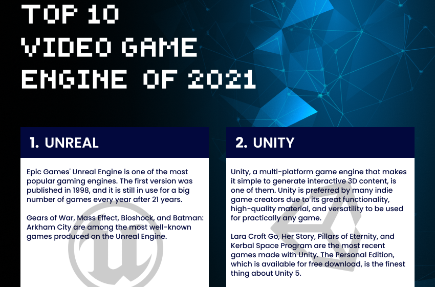  Top 10 Video Game Engines in 2021
